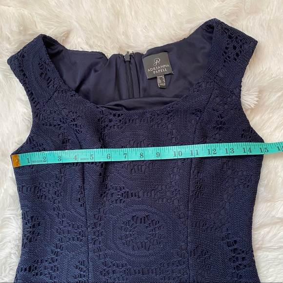 Adriana Papell Navy Dress - Picture 5 of 7